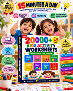 BrainBooster Kids™ | 14,000+ PDF Worksheets for Ages 2–7 | Early Learning, Activities & Skill Development | Complete Kids Growth Bundle